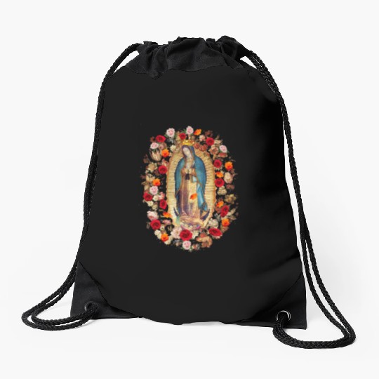 Our Lady Of Guadalupe Mexico Virgin Mary Tilma Pro Drawstring Bags