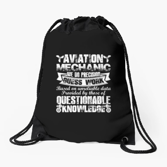 Aviation Mechanic Drawstring Bags