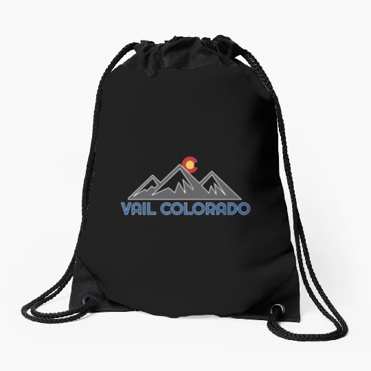 Vail Colorado Rocky Mountain Drawstring Bags