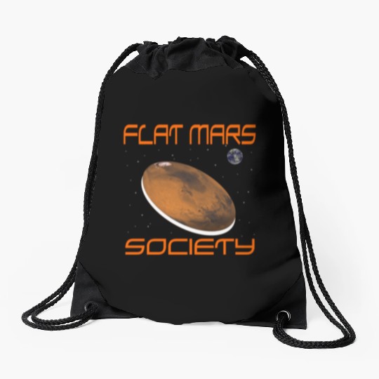 Flat Mars Society Drawstring Bags