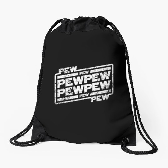 Pew Pew Pew Drawstring Bags