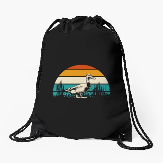 Duck hunting animal welfare gift idea Drawstring Bags