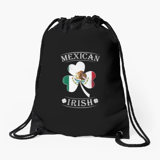 Mexican Irish Shamrock St Patricks Day Drawstring Bags