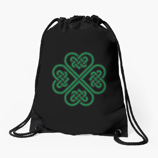 Irish Celtic Knot Shamrock Heart St Patricks Day Drawstring Bags