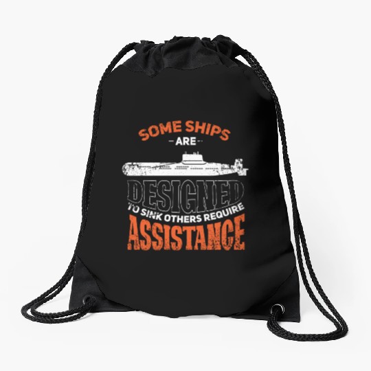 Military Submarine Veteran Gift US Submarine Sink Drawstring Bags