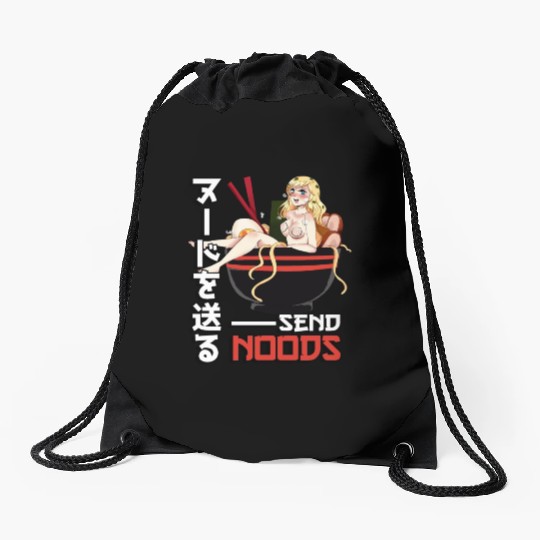 Send Noods Waifu Material - Anime Otaku Gift Drawstring Bags