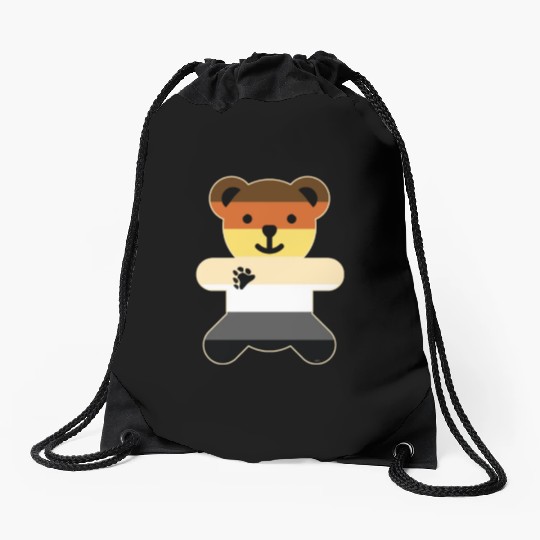 Bear Brotherhood Flag Bear Gay Pride graphic Drawstring Bags