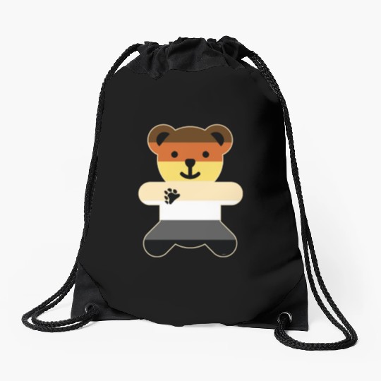 Bear Brotherhood Flag Bear Gay Pride graphic Drawstring Bags