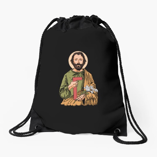 Saint Joseph Catholic Saint Drawstring Bags