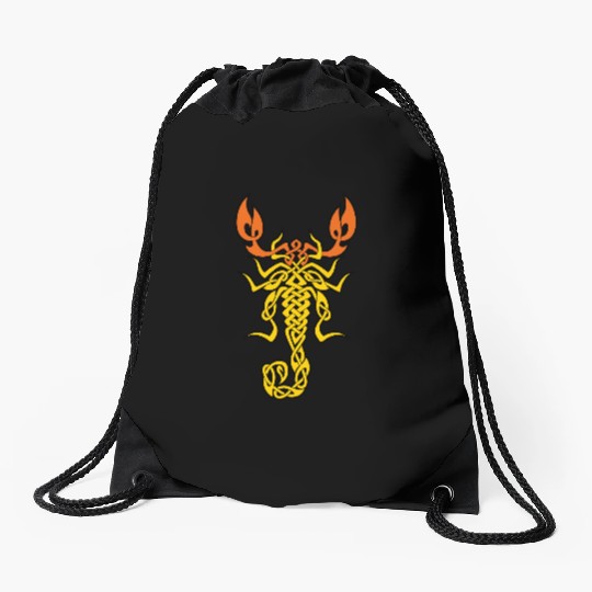 Celtic Knot Scorpion Drawstring Bags