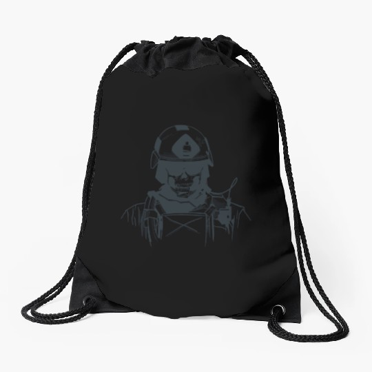Special Forces Skull Drawstring Bags