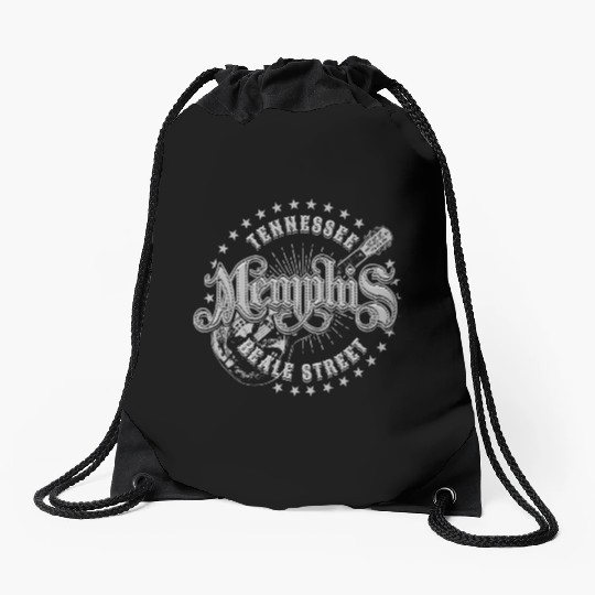 Memphis Tennessee Beale Street Drawstring Bags