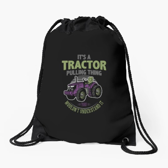 tractor pulling, tractor pulling racing, tractors Drawstring Bags