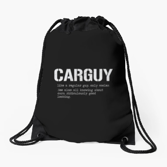 Car Guy Drawstring Bags