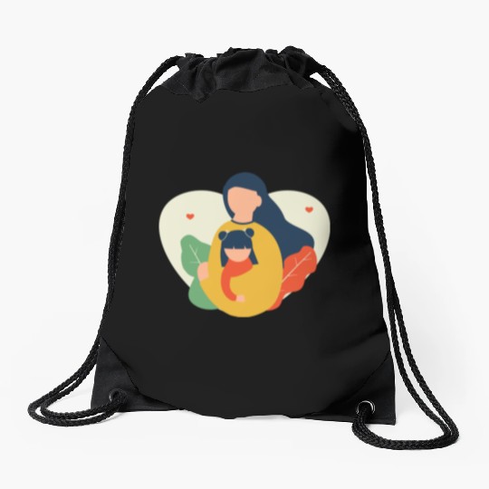 I Love You, Mama & Baby Drawstring Bags, Mommy and Me Drawstring Bags