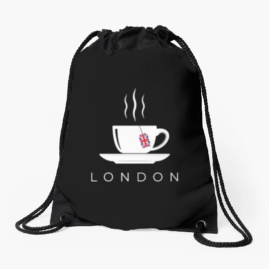 London English Tea England Union Jack British Gift Drawstring Bags