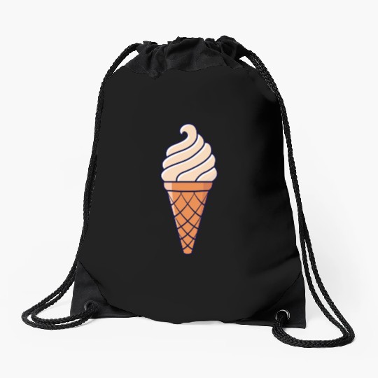 SOFT ICE CREAM ICE CUP WAFFLE ICE CREAM GIFT IDEA Drawstring Bags