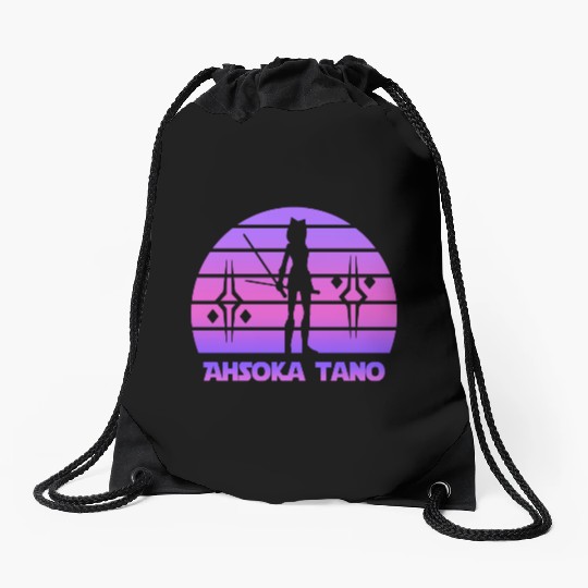 Ahsoka tano - Synthwave Drawstring Bags