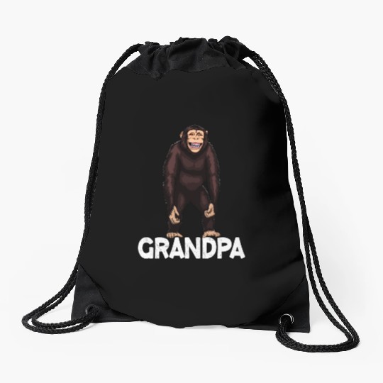 Monkey Grandpa Chimpanzee Drawstring Bags