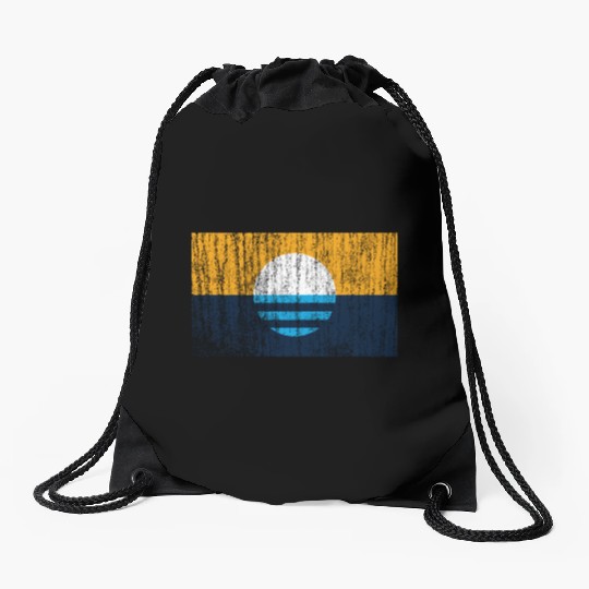 People'S Flag Of Milwaukee Vintage Style Distresse Drawstring Bags