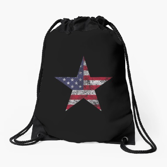 AMERICAN STAR US USA FLAG STARS AND STRIPES Drawstring Bags