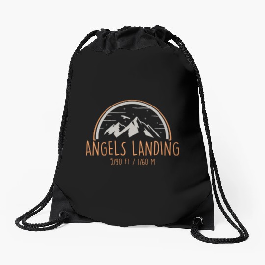 Angels Landing Zion National Park Mountain Hikers Drawstring Bags