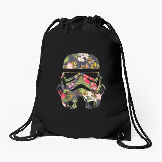 Star Wars Tropical Stormtrooper Floral Drawstring Bags