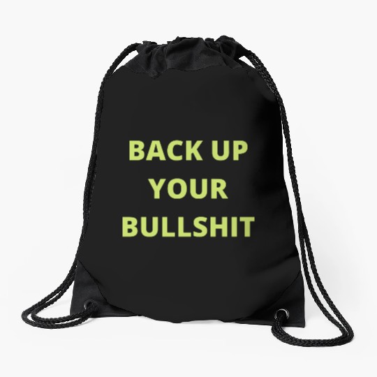 eddie hall back up your bull Drawstring Bags