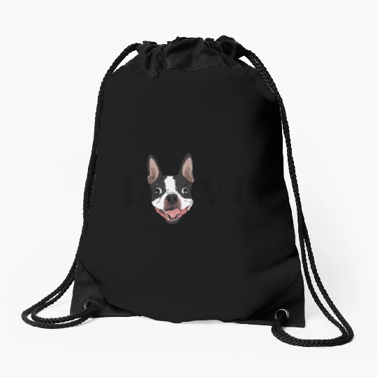 Boston Terrier Lover Cute Boston Terrier Dog Lover Drawstring Bags