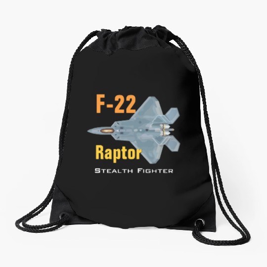 F 22 Raptor stealth fighter Drawstring Bags