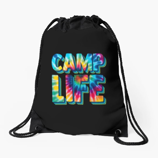 camp life,SUMMER Camp, fall camp,boy scouts,trekki Drawstring Bags