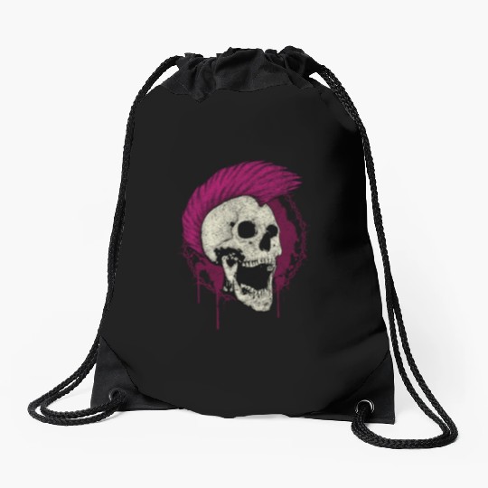 Punk rock Drawstring Bags