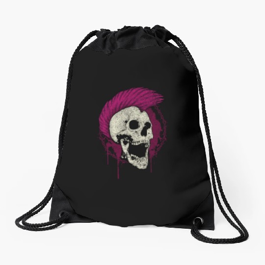 Punk rock Drawstring Bags