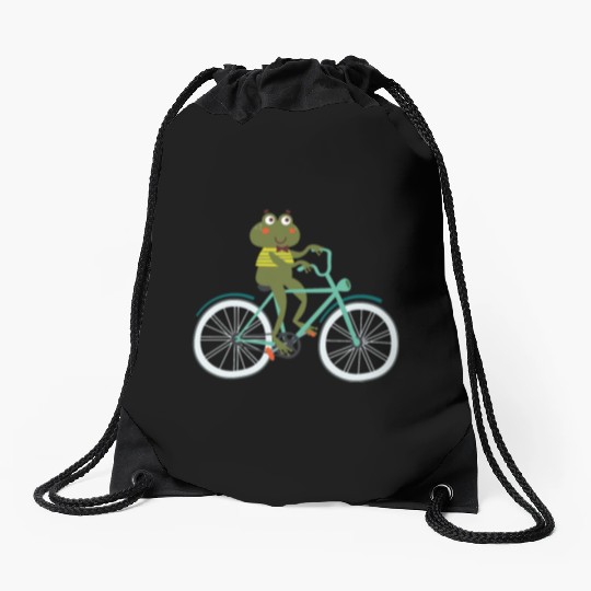 Frog Biking Cyclist Bike Bicycle Race BMX MTB Gift Drawstring Bags