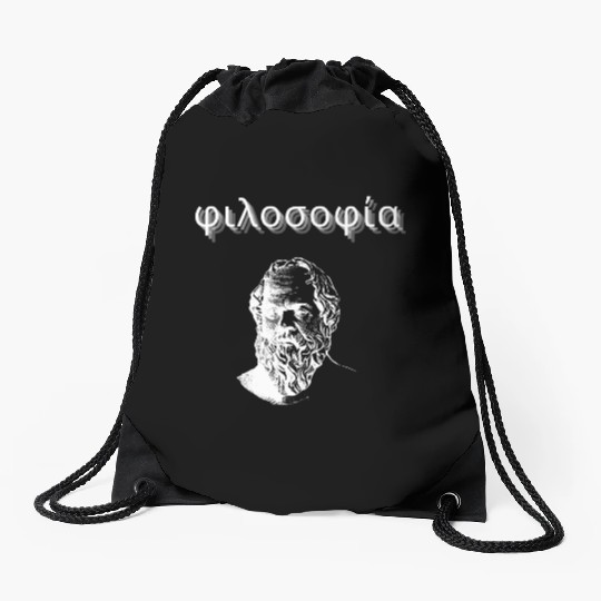 Greek Philosophy - Socrates Drawstring Bags