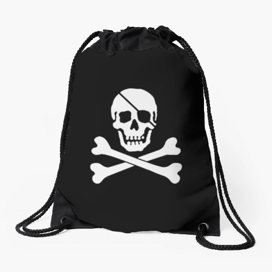 Jolly Roger Pirate Flag Skull and Crossbones Drawstring Bags