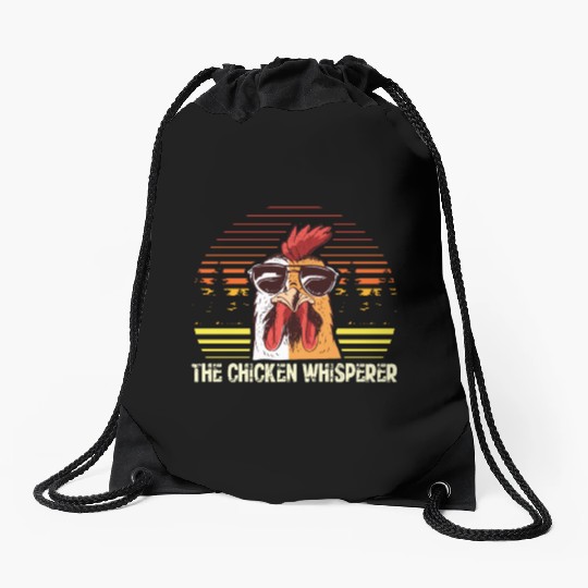 The Chicken Whisperer Funny Chicken Farmer Drawstring Bags