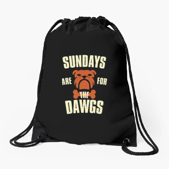 Sundays are for the dogs Cleveland Ohio Drawstring Bags