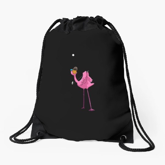 Flamingo Golf Golfing Drawstring Bags