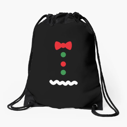 Ginger bread Man Holiday Costume Christmas Cookie Drawstring Bags
