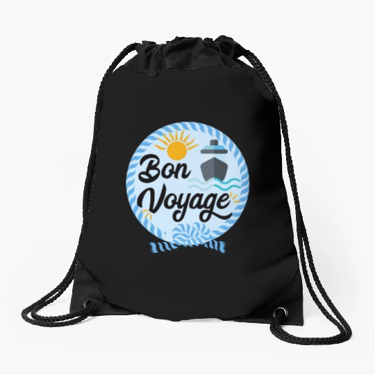 Bon Voyage Drawstring Bags