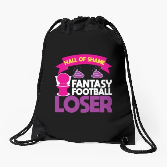 Fantasy Football Loser Poop Funny Drawstring Bags