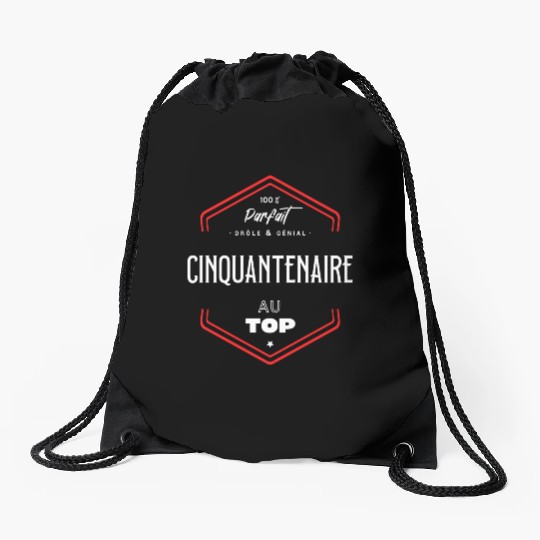 Cinquantenaire parfait et au top Drawstring Bags