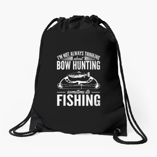 Trout Angler Bow & Arrow Hunter Deer Hunting Drawstring Bags
