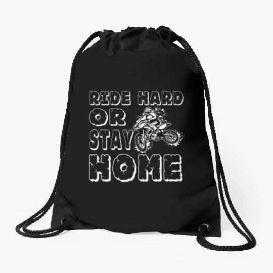 Dirt Bike Motocross Saying Drawstring Bags