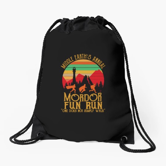 Mordor Fun Run One läuft nicht einfach Vintage Drawstring Bags