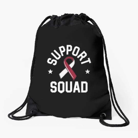 Oral Cancer Support Squad Head And Neck Cancer Drawstring Bags