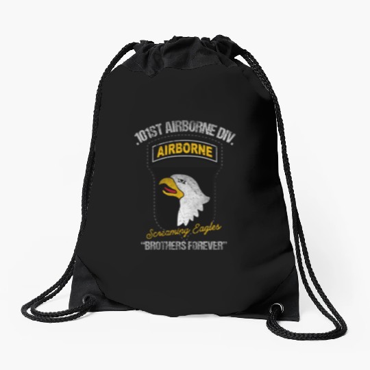 101st Airborne Division US Army Veteran Drawstring Bags