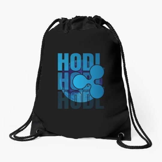 HODL, Ripple, XRP, To the moon, Cryptocurrency Drawstring Bags