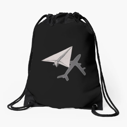 Funny Pilot paper Airplane Drawstring Bags for CO pilots